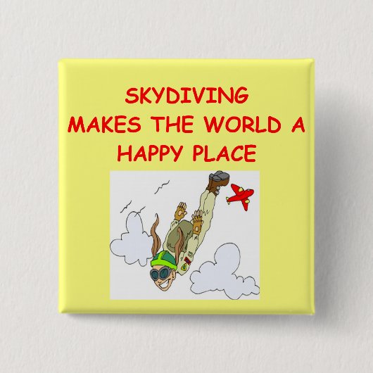 skydiving vierkante button 5,1 cm (Voorkant)