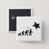 Skydiving Vierkante Button 5,1 Cm (Voorkant /achterkant)