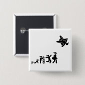 Skydiving Vierkante Button 5,1 Cm (Voorkant /achterkant)