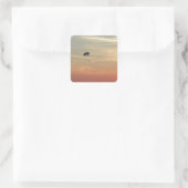 Skydiving Vierkante Sticker (Tas)