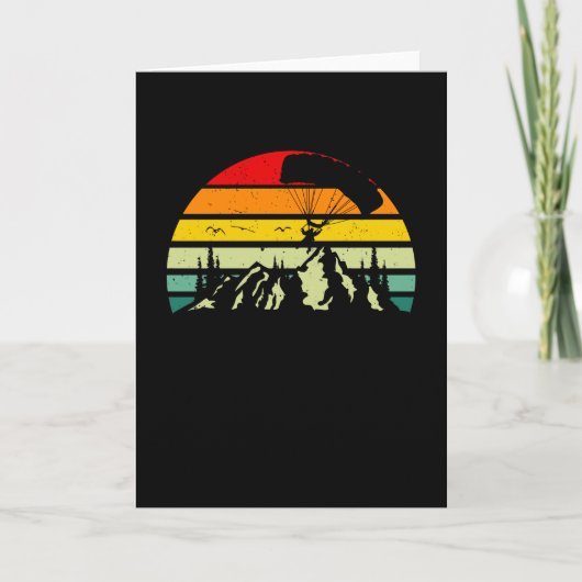 Skydiving Vintage Retro Skydiver Parachute Kaart (Voorkant)