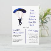 Skydiving vrijgezellenfeest Fun avontuur thema Kaart (Staand voorkant)