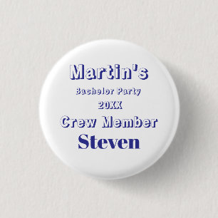 Skydiving vrijgezellenfeest grappig avontuur thema ronde button 3,2 cm