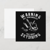 Skydiving Warning (skilifoon) kan spontaan beginne Kaart (Voorkant / Achterkant)