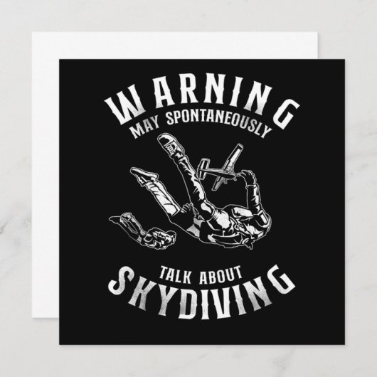 Skydiving Warning (skilifoon) kan spontaan beginne Kaart (Voorkant / Achterkant)