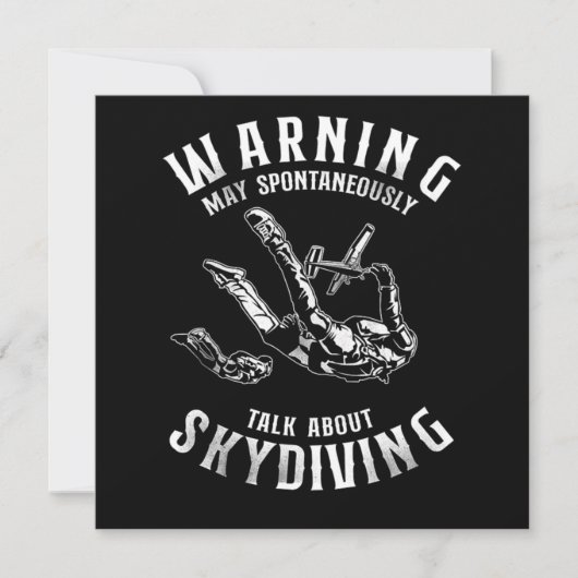 Skydiving Warning (skilifoon) kan spontaan beginne Kaart (Voorkant)