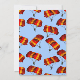 Skydiving Wenskaart Feestdagenkaart