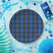 Skye Blue Tartan Pattern Papieren Bordje (Feest)