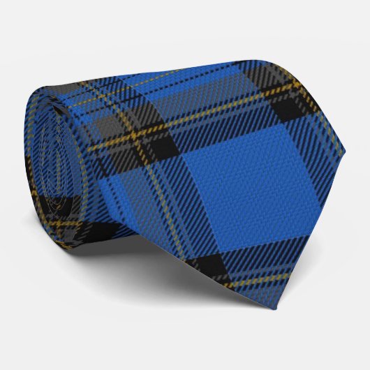 Skye Blue Tartan Pattern Stropdas (Opgerold)