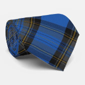 Skye Blue Tartan Pattern Stropdas (Opgerold)