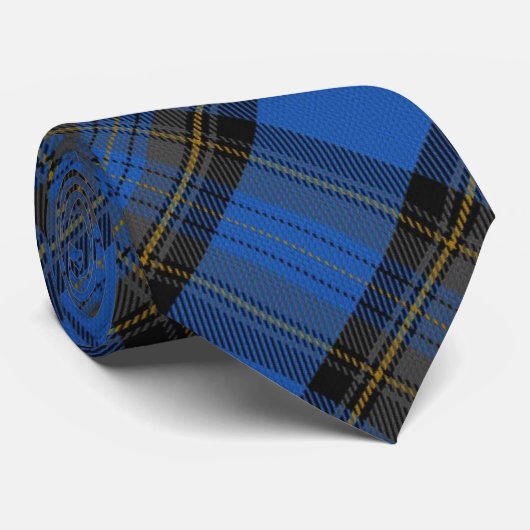 Skye Blue Tartan Pattern Stropdas (Opgerold)