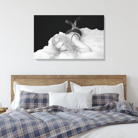 Skye Delamey beer tapijt Canvas Afdruk (Insitu (Slaapkamer))