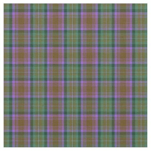 Skye Green Violet Earth Tartan Pset Stof (Close Up)