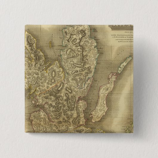 Skye Island Vierkante Button 5,1 Cm (Voorkant)