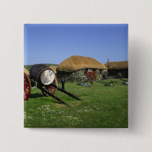 Skye Museum, Kilmuir, Isle of Skye, Hooglanden, Vierkante Button 5,1 Cm