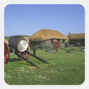 Skye Museum, Kilmuir, Isle of Skye, Hooglanden, Vierkante Sticker