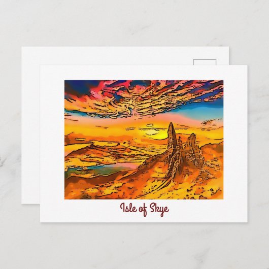 Skye old man of storr Scotland Briefkaart (Voorkant / Achterkant)
