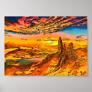 Skye old man of storr Scotland Poster