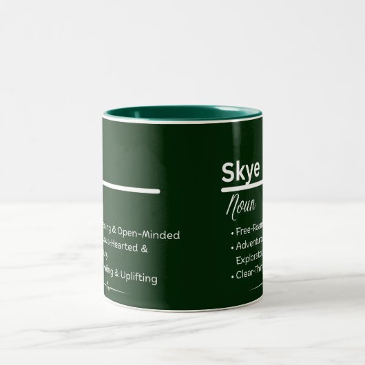 Skye Personalized Name Coffee Mug Tweekleurige Koffiemok (Center)
