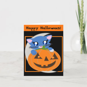 Skye Pumpkin Moon Toon Kat Kaart