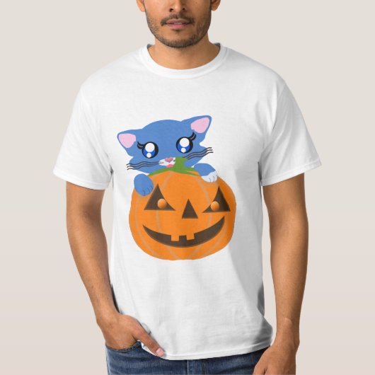 Skye Pumpkin Toon Kat Basic Shirt (Voorkant)