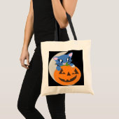 Skye Pumpkin Toon Kat Moon Bag Tote Bag (Voorkant (product))