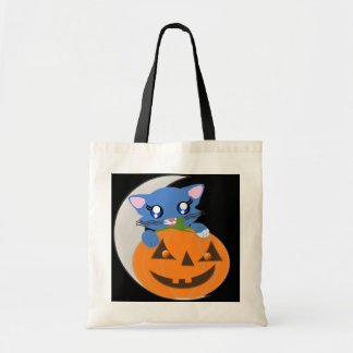 Skye Pumpkin Toon Kat Moon Bag Tote Bag