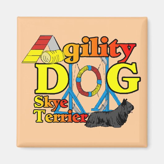 Skye_Terrier_Agility Magneet (Voorkant)