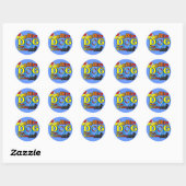 Skye_Terrier_Agility Ronde Sticker (Vel)