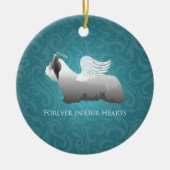 Skye Terrier Angel Design Keramisch Ornament (Voorkant)