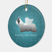 Skye Terrier Angel Design Keramisch Ornament (Links)