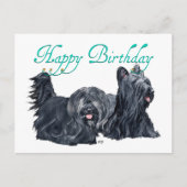 Skye Terrier Birthday-kaarten Briefkaart (Voorkant)