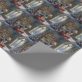 Skye Terrier Christmas Castle Gallery Holiday Cadeaupapier (Hoek)