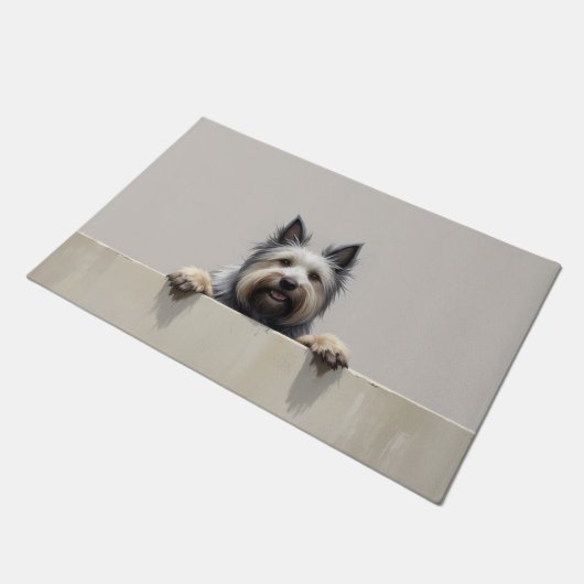 Skye Terrier deurmat Kunst (Schuin)