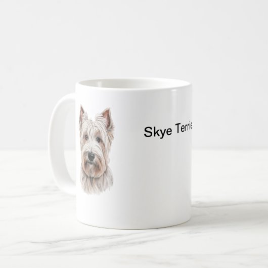 Skye Terrier Dog Graphic Koffiemok (Voorkant links)