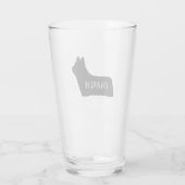 Skye Terrier Dog Silhouet gepersonaliseerd Glas (Achterkant)