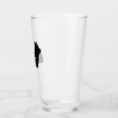 Skye Terrier Dog Silhouet gepersonaliseerd Glas (Links)