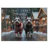 Skye Terrier Dogs Christmas Snow Holiday  Snijplank (Voorkant)