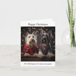Skye Terrier Dogs Kerst Kaart
