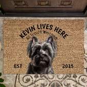 Skye Terrier gepersonaliseerde huisdier Deurmat