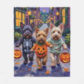 Skye Terrier Halloween Kostuums Fleece Deken (Voorkant)