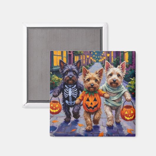Skye Terrier Halloween Kostuums Magneet (Voorkant / Achterkant)