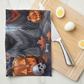 Skye Terrier Halloween Spelterig  Theedoek (Quarter Fold)
