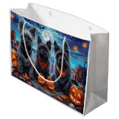 Skye Terrier Halloween Spoken Groot Cadeauzakje (Achterkant Gekanteld)