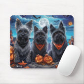 Skye Terrier Halloween Spokengeest Muismat (Met muis)