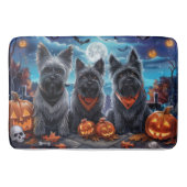 Skye Terrier Halloween Spooky Badmat (Voorkant)
