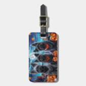 Skye Terrier Halloween Spooky Bagagelabel (Voorkant verticaal)