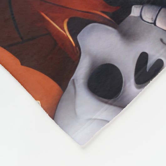 Skye Terrier Halloween Spooky Fleece Deken (Hoek)