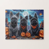 Skye Terrier Halloween Spooky Legpuzzel (Horizontaal)