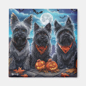 Skye Terrier Halloween Spooky Magneet (Voorkant)